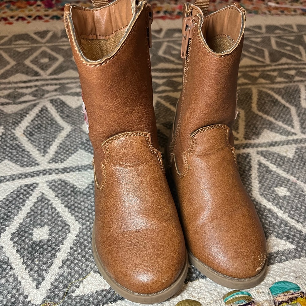 Toddler Girl Floral Riding Boot - Picture 2 of 6